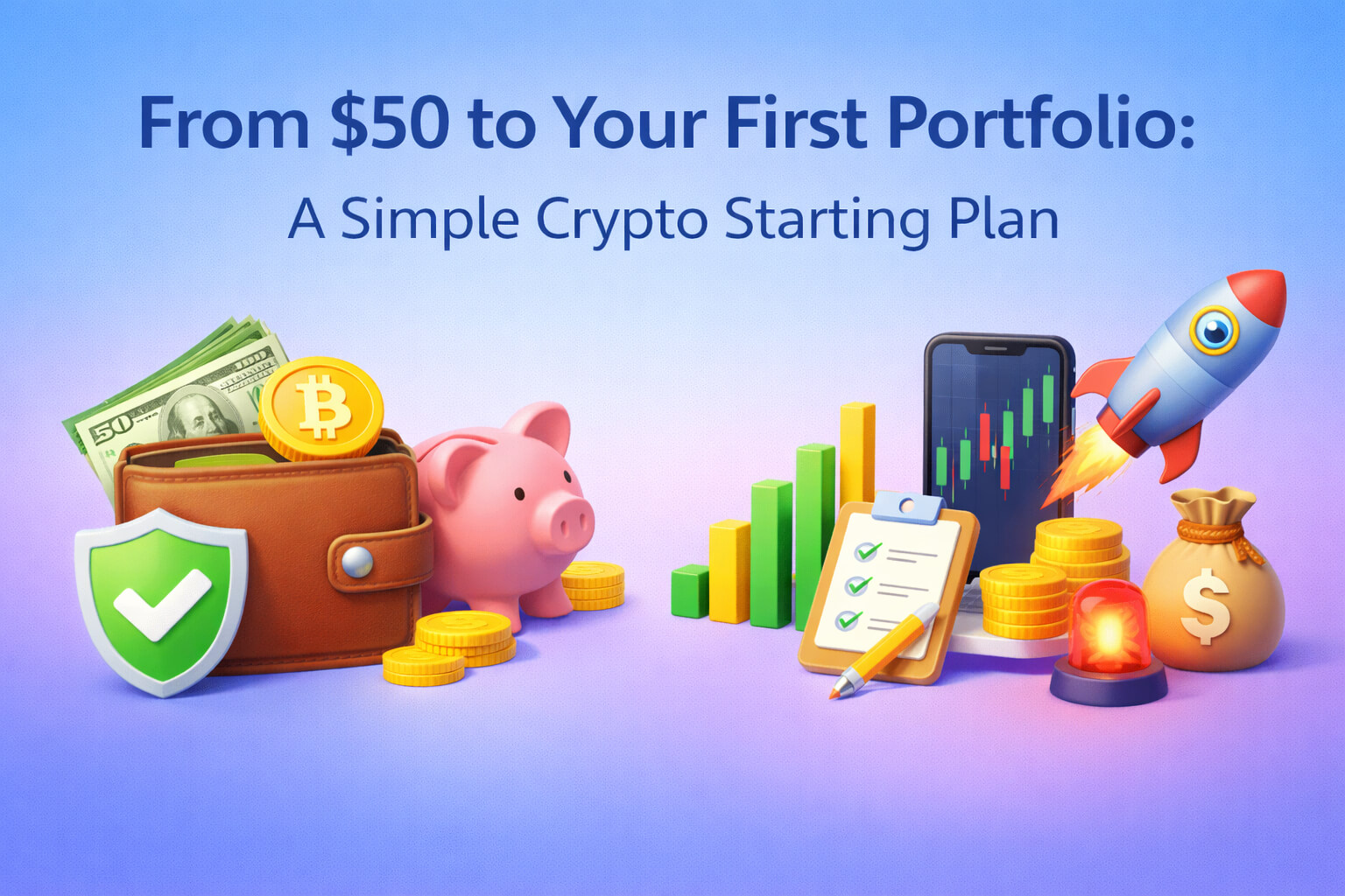 From $50 to Your First Portfolio: A Simple Crypto Starting Plan